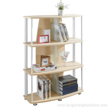 Bookcase Metal Frame Wood Book Shelf